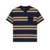 HOWS｜NAVA Striped T-shirt / Brown X NAVY