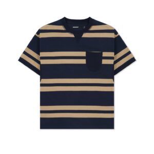 HOWS｜NAVA Striped T-shirt / Brown X NAVY