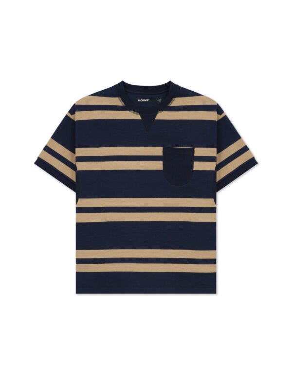 HOWS｜NAVA Striped T-shirt / Brown X NAVY
