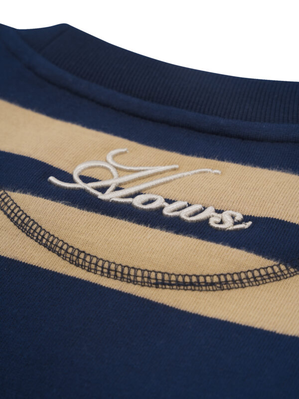 HOWS｜NAVA Striped T-shirt / Brown X NAVY