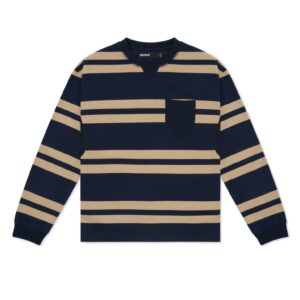HOWS｜NAVA Striped LONG Sleeve T-shirt / Brown X NAVY
