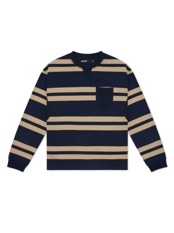 HOWS｜NAVA Striped LONG Sleeve T-shirt / Brown X NAVY