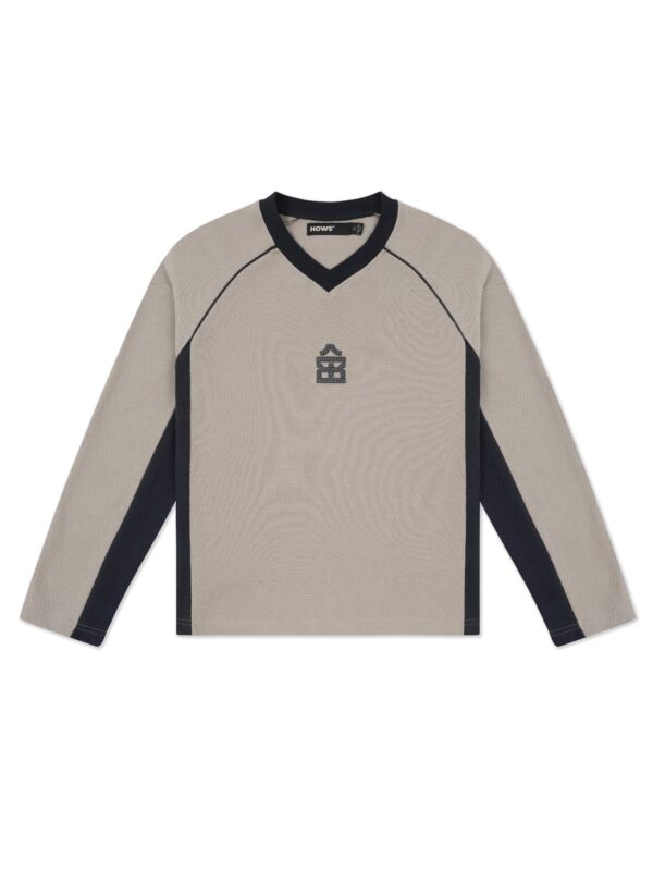 HOWS｜Traditional MESH LONG Sleeve / Cream X NAVY