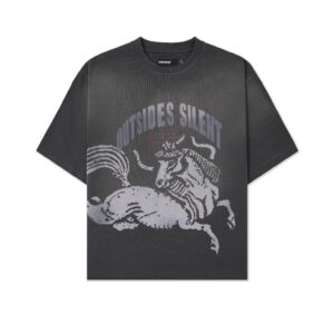 HOWS｜THE Unseen Horse TEE / LEAD GREY
