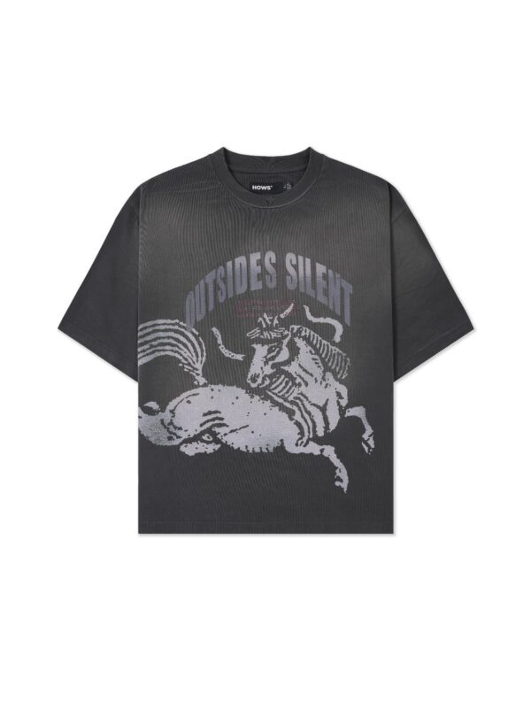 HOWS｜THE Unseen Horse TEE / LEAD GREY