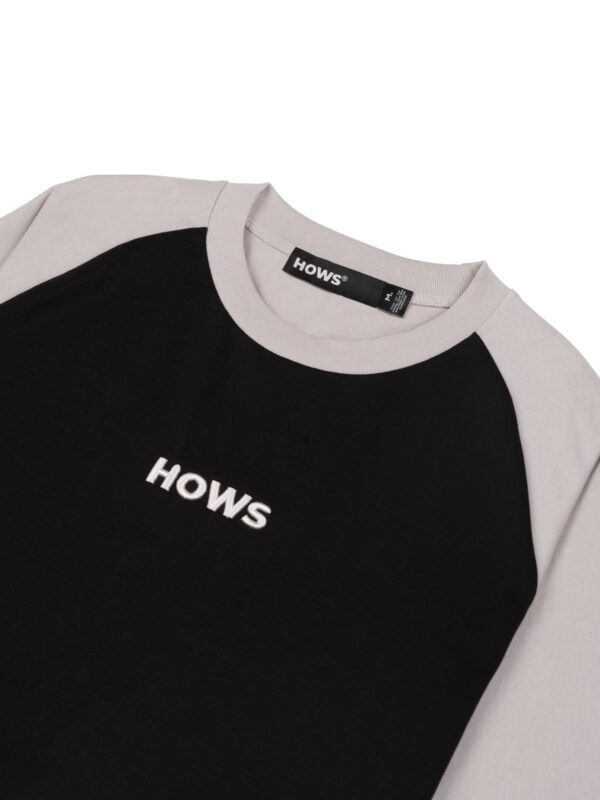 HOWS｜Urban Contrast Raglan T-shirt / Black