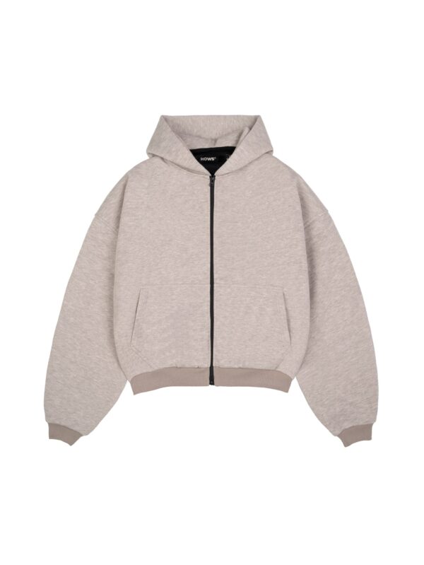 HOWS｜Hoodie Melton WOOL / Light GREY