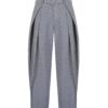 HOWS｜Silent Structure Pleated Pants WITH BELT / Striped GREY