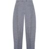 HOWS｜Silent Structure Pleated Pants WITH BELT / Striped GREY