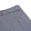 HOWS｜Silent Structure Pleated Pants WITH BELT / Striped GREY