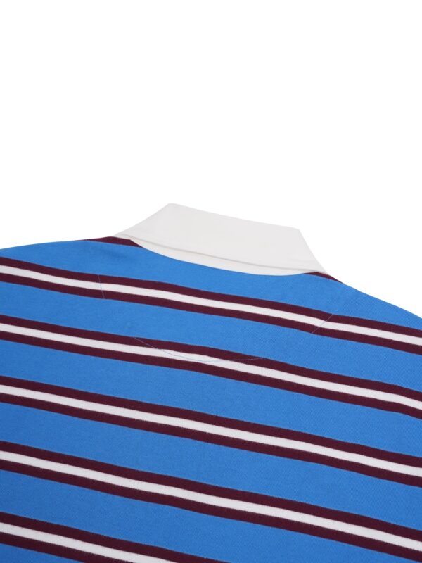 HOWS｜OLD School Striped POLO V.2 / NAVY X White