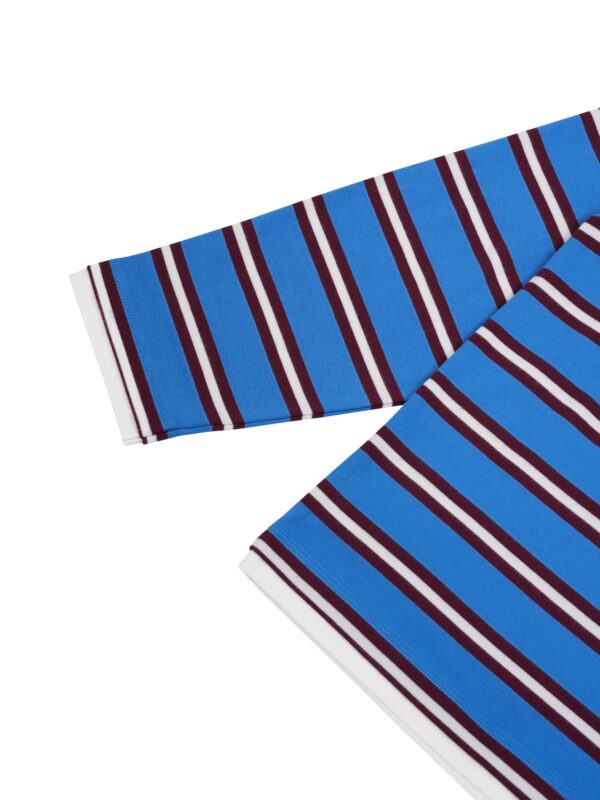 HOWS｜OLD School Striped POLO V.2 / NAVY X White