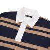HOWS｜OLD School Striped POLO V.2 / Brown X NAVY