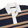 HOWS｜OLD School Striped POLO V.2 / Brown X NAVY