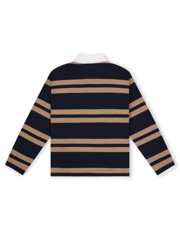 HOWS｜OLD School Striped POLO V.2 / Brown X NAVY