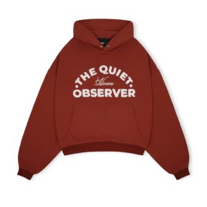 HOWS｜Quiet Obsever Hoodie / Brick RED