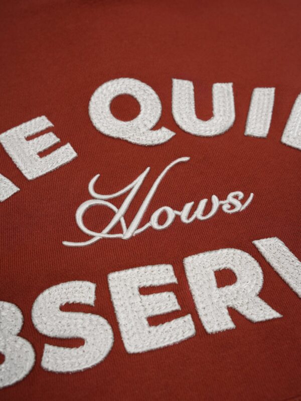 HOWS｜Quiet Obsever Hoodie / Brick RED