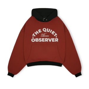 HOWS｜Quiet Obsever Hoodie / Black X RED