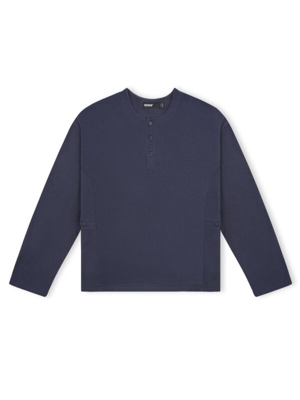 HOWS｜Sculpt Henley / BLUE GREY