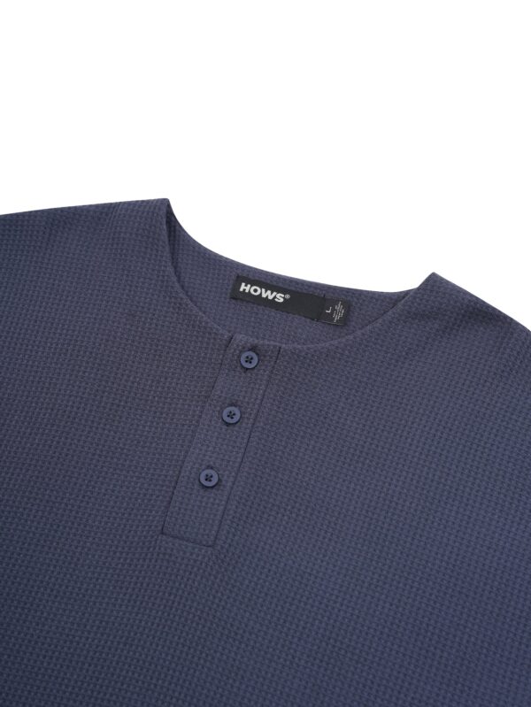 HOWS｜Sculpt Henley / BLUE GREY