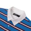 HOWS｜OLD School Striped LONG Sleeve POLO / NAVY X White