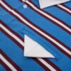 HOWS｜OLD School Striped LONG Sleeve POLO / NAVY X White