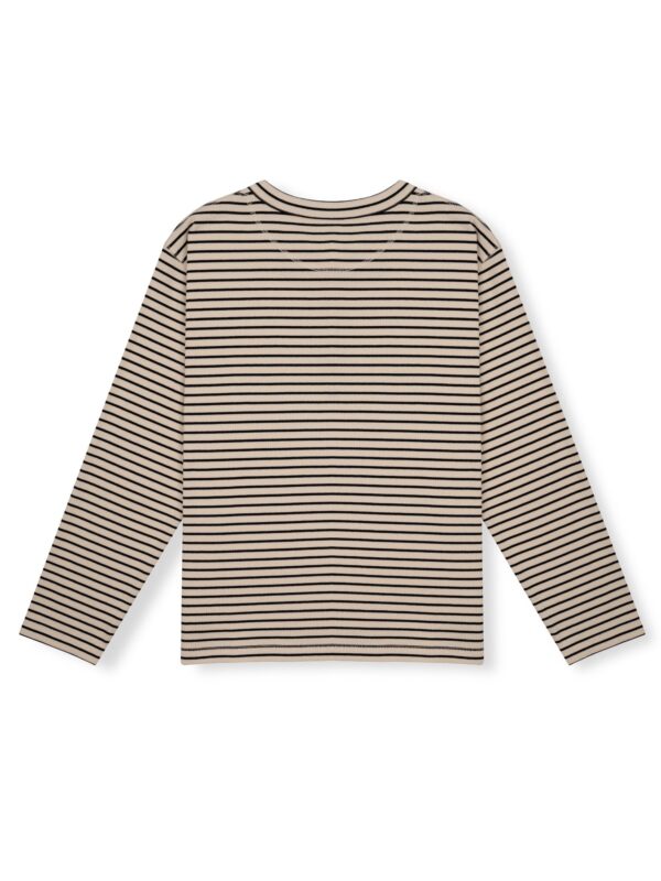 HOWS｜Striped Henley LONG Sleeve T-shirt / Cream