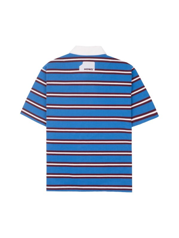 HOWS｜OLD School Striped POLO / NAVY X White