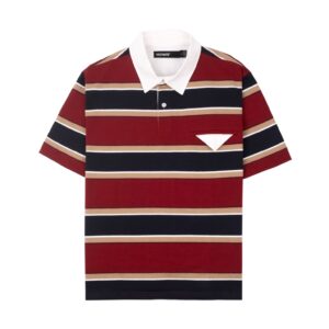 HOWS｜OLD School Striped POLO / RED X NAVY