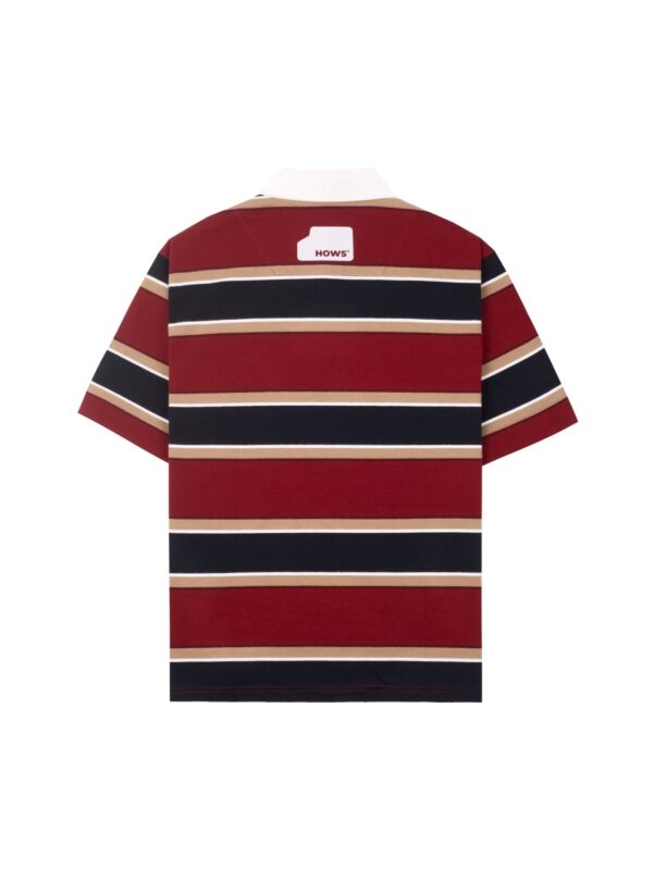 HOWS｜OLD School Striped POLO / RED X NAVY
