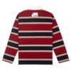 HOWS｜OLD School Striped LONG Sleeve POLO / RED X NAVY
