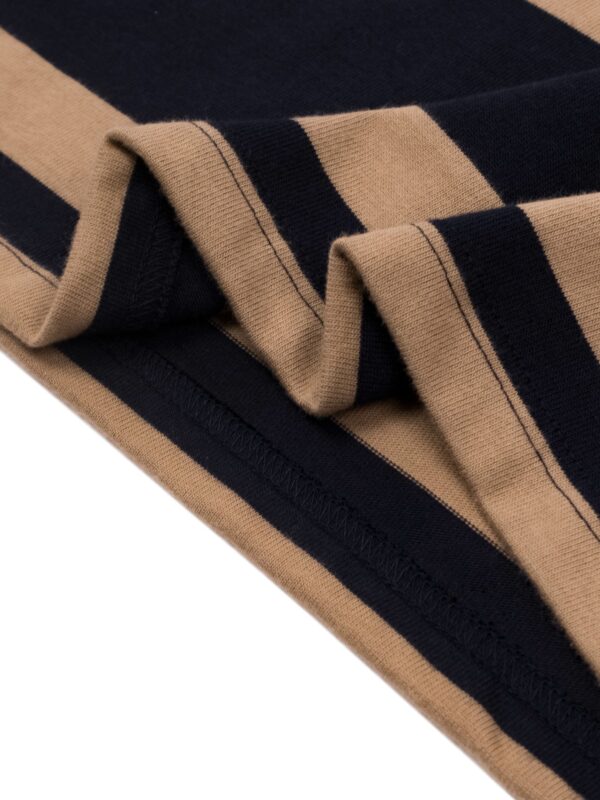 HOWS｜OLD School Striped POLO / Brown X NAVY