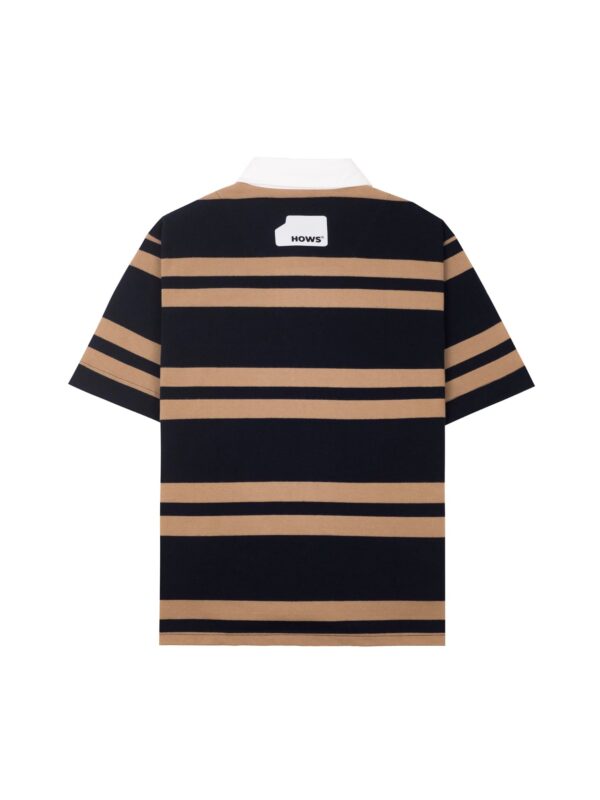 HOWS｜OLD School Striped POLO / Brown X NAVY