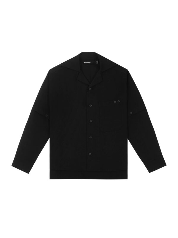 HOWS｜Layered Detail BOXY Shirt / Black