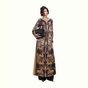 Duc Studio HORSE TATTOO SILK ALL OVER DRESS