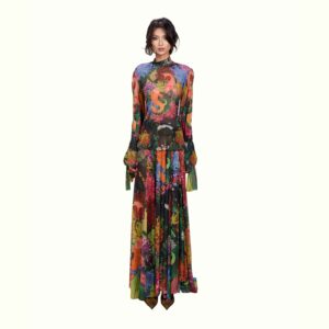 duc-long-sleeved-multicolor-tattoo-all-over-dress-1 Duc Studio LONG-SLEEVED MULTICOLOR TATTOO ALL OVER DRESS