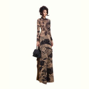 Duc Studio YAKUZA CRANE BIRD TATTOO ALL OVER DRESS