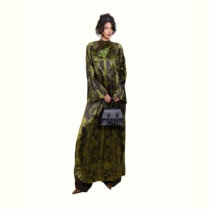 Duc Studio YAKUZA KOI FISH TATTOO SILK ALL OVER DRESS