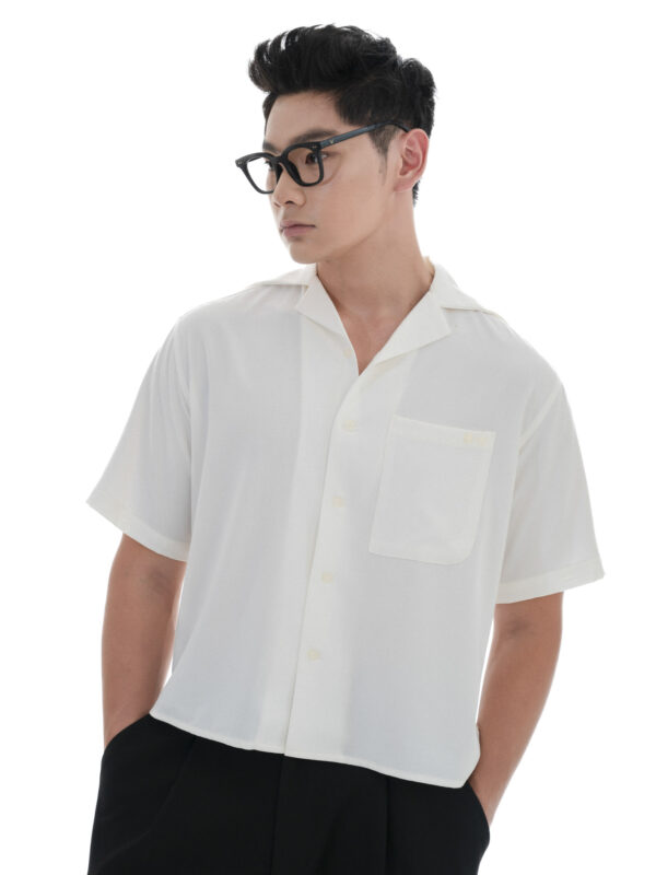 HOWS｜Layered Detail BOXY Shirt / White