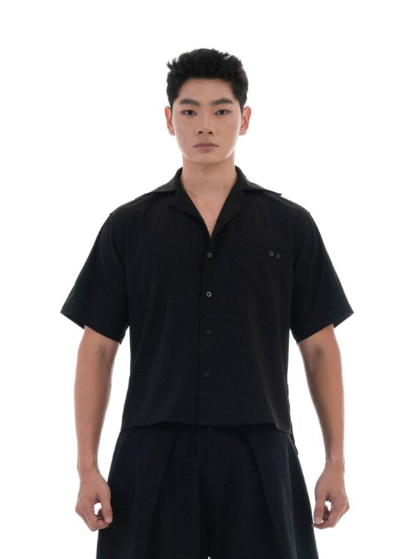 HOWS｜Layered Detail BOXY Shirt / Black