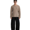 HOWS｜Waffle LONG Sleeve Henley / Camel