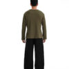 HOWS｜Waffle LONG Sleeve Henley / MOSS