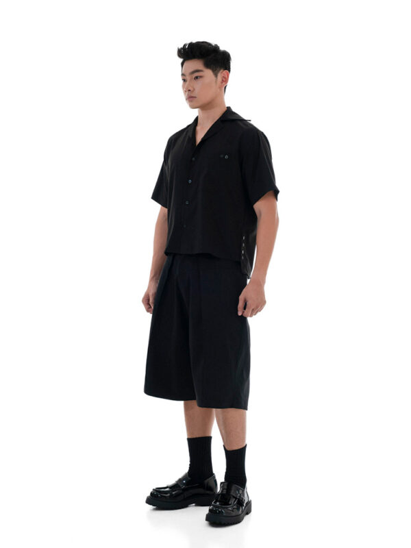 HOWS｜Layered Detail BOXY Shirt / Black
