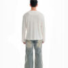 HOWS｜Fitted LONG Sleeve Henley T-shirt / Cream