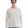 HOWS｜Fitted LONG Sleeve Henley T-shirt / Cream