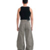 HOWS｜Striped Khaki Pants / Black X White