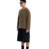 HOWS｜Fitted LONG Sleeve Henley T-shirt / MOSS