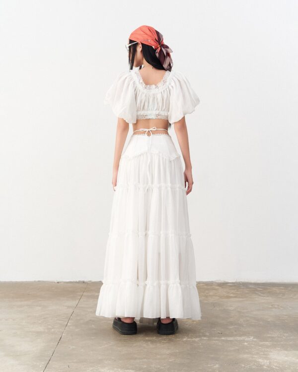 So Dópe｜White Wetsy Skirt