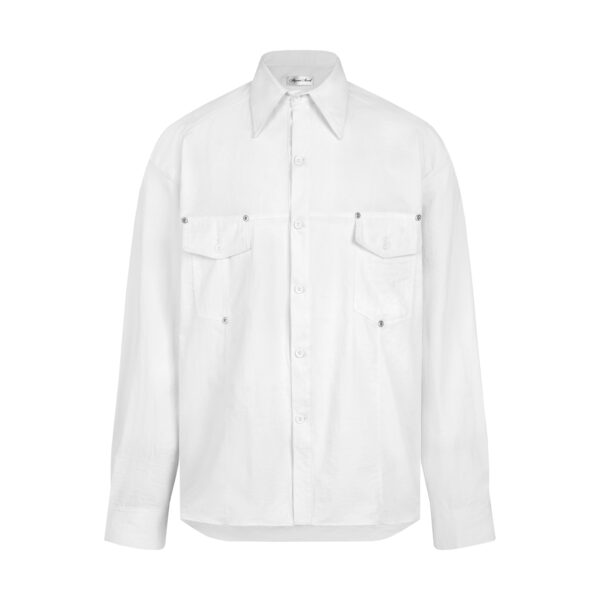 MAVERIK STUDIO｜ALMV RIVET POCKET SHIRT ( WHITE )