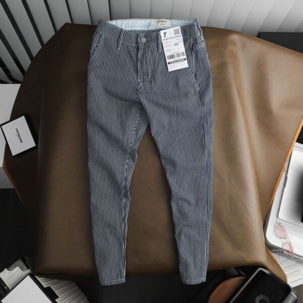 FAPAS｜Jeanss Cropped Fit Striped